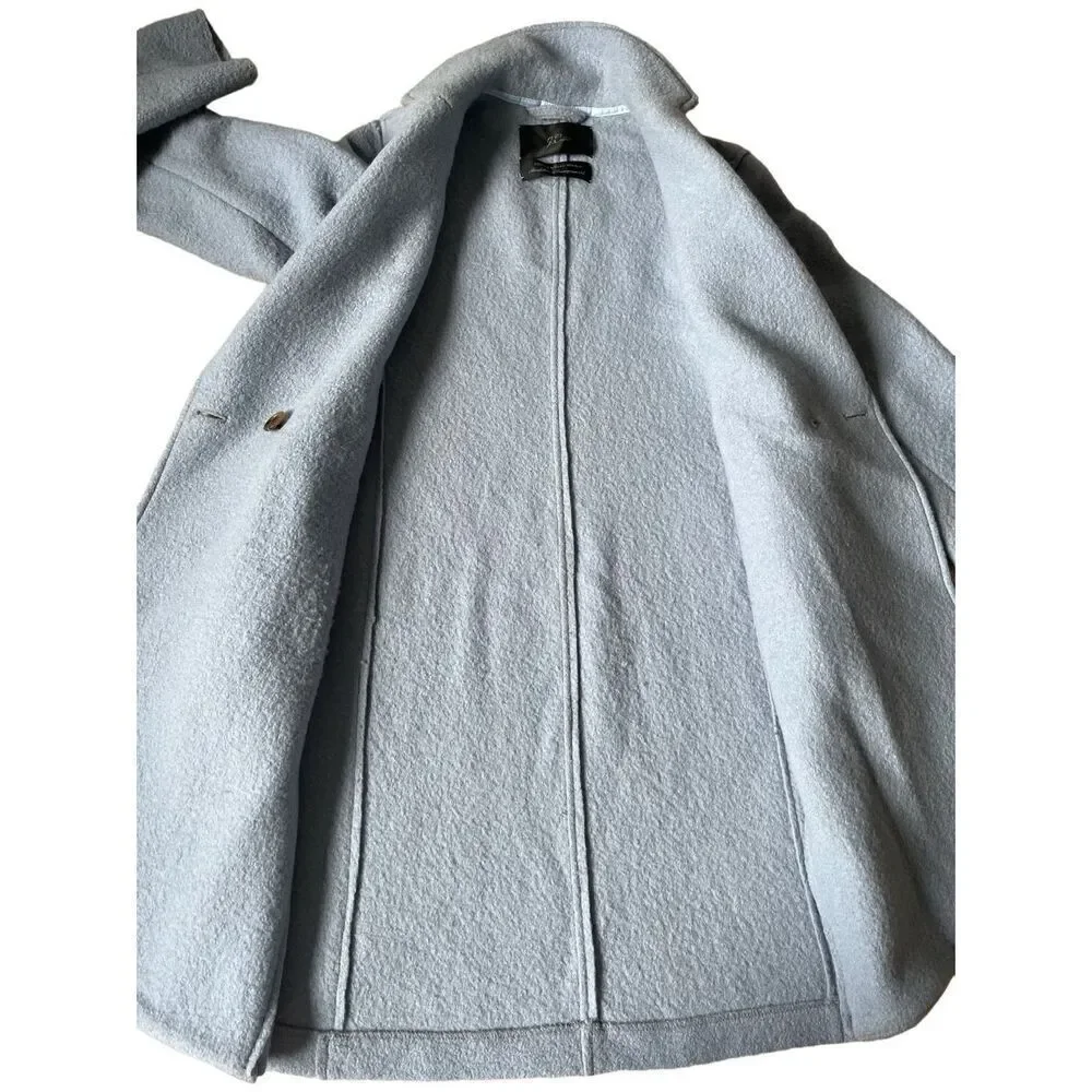 J Crew Coat Daphne Topcoat in Boiled Wool Mountain Blue size 4 6 - Picture 12 of 14